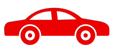 Weinberg KFZ-Sachverständiger Logo-Icon: rote Limousine
